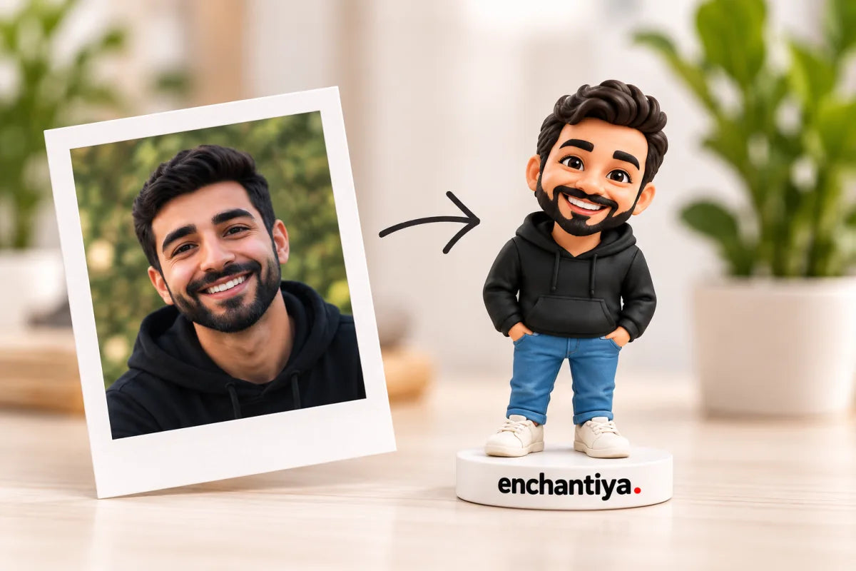O fotografie portret transformată într-o figurină 3D