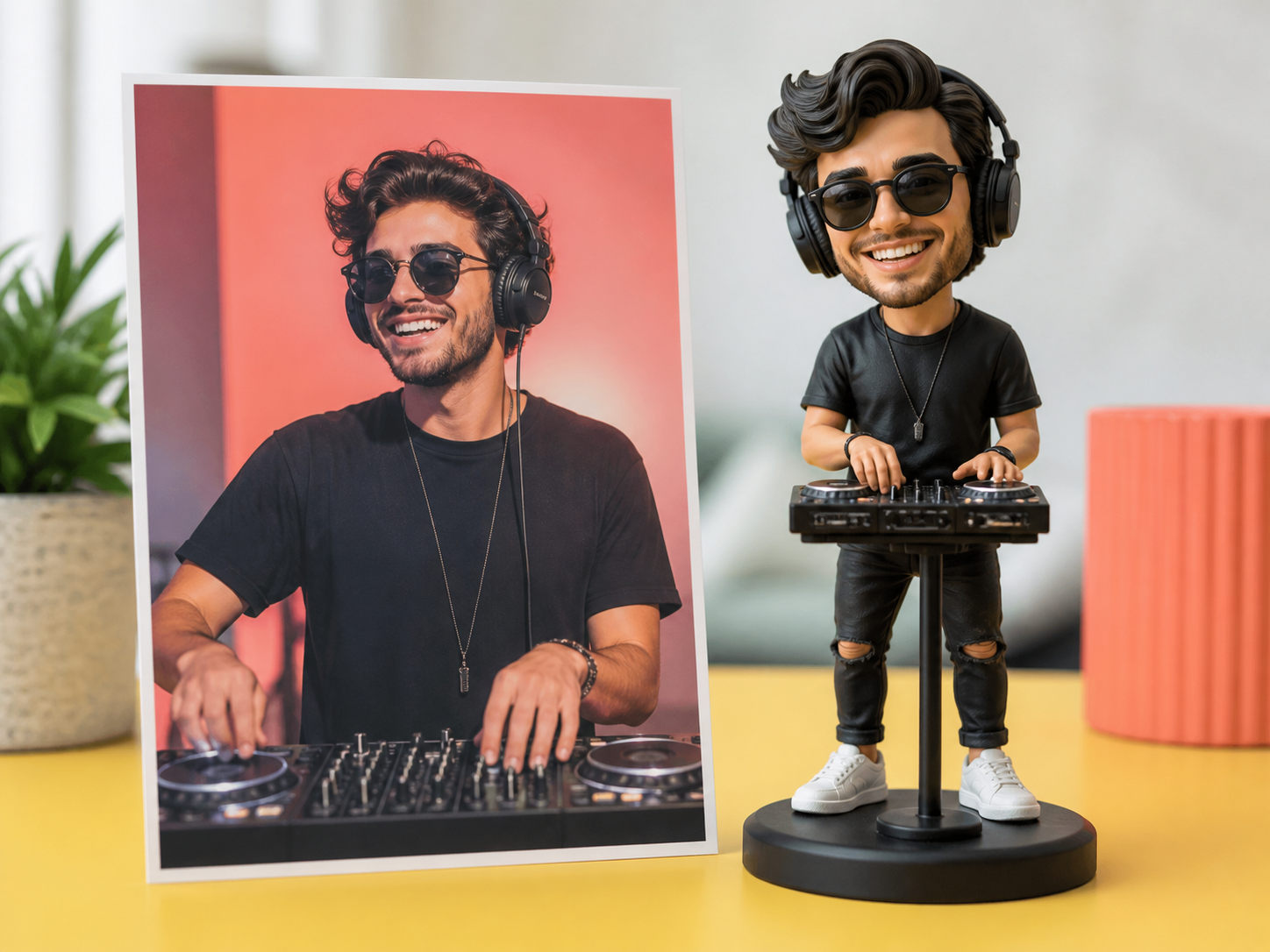 оригинален подарък за DJ като 3D фигурка по снимка
